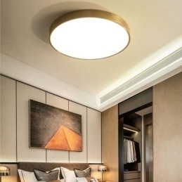 Ronde plafondlamp van modern goudkleurig acryl