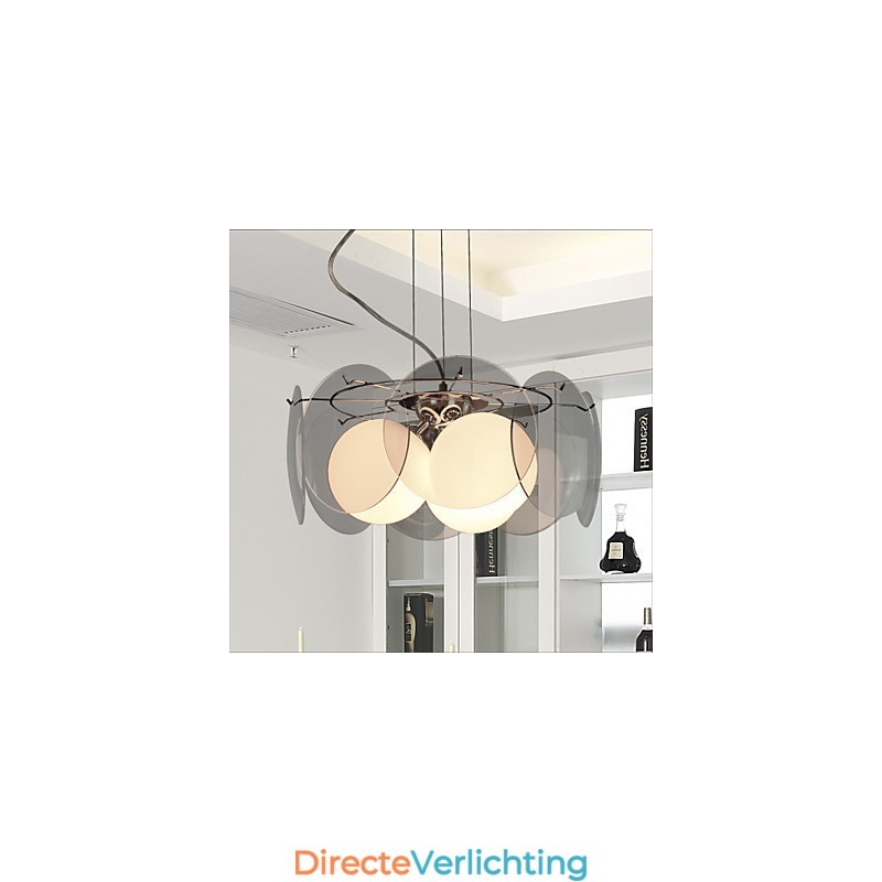 deals Milaan Eenvoudige Mode Stijl Kroonluchter Licht Rook Grijs Glazen Kroonluchter