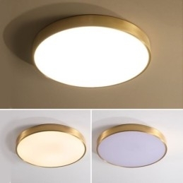 Ronde plafondlamp van modern goudkleurig acryl