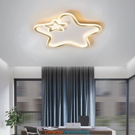 Creatieve Star Flush Mount Golden Star Plafondlamp Creatieve Star Flush Mount Golden Star Plafondlamp