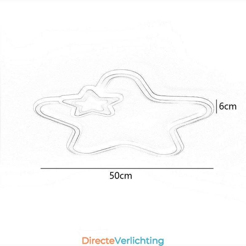 Creatieve Star Flush Mount Golden Star Plafondlamp