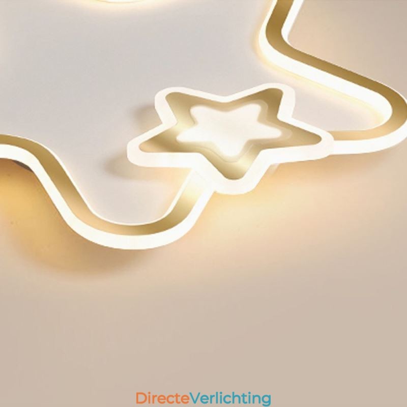 Creatieve Star Flush Mount Golden Star Plafondlamp