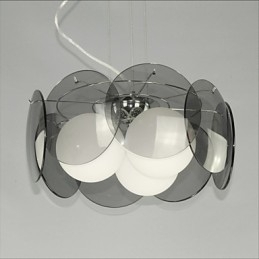 deals Milaan Eenvoudige Mode Stijl Kroonluchter Licht Rook Grijs Glazen Kroonluchter