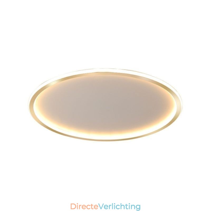 Minimalistische ronde plafondlamp met inbouwmontage