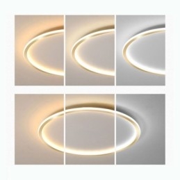Minimalistische ronde plafondlamp met inbouwmontage