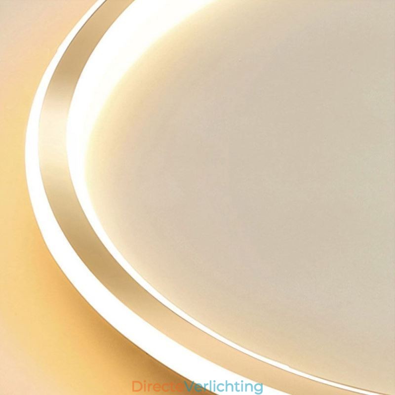 Minimalistische ronde plafondlamp met inbouwmontage
