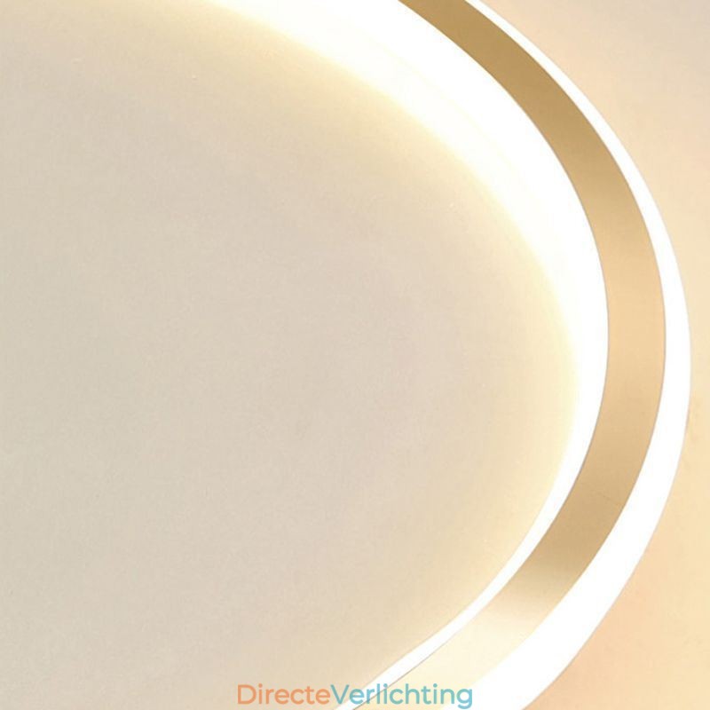 Minimalistische ronde plafondlamp met inbouwmontage