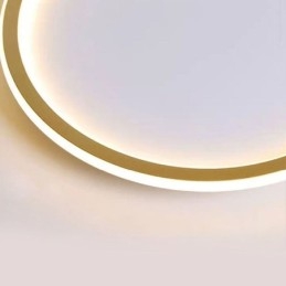 Minimalistische ronde plafondlamp met inbouwmontage