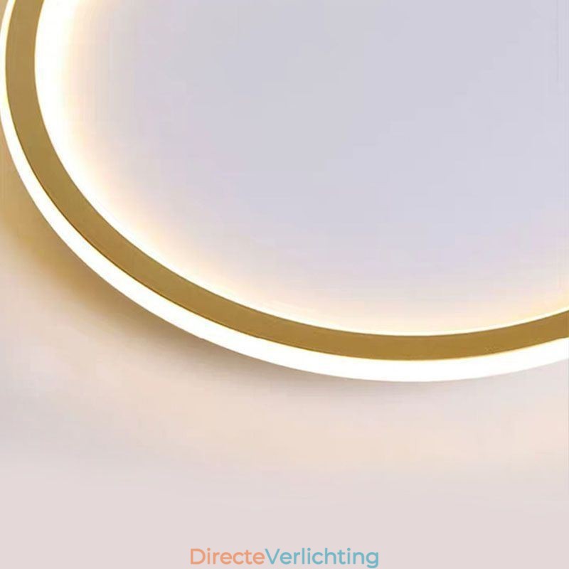 Minimalistische ronde plafondlamp met inbouwmontage