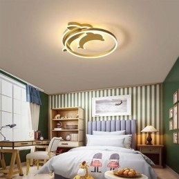 Gouden Dolphin plafondlamp met inbouwmontage