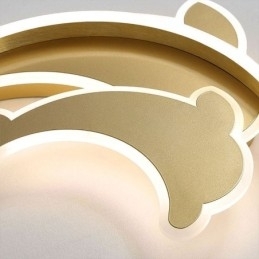 Gouden Dolphin plafondlamp met inbouwmontage