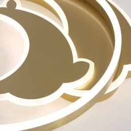 Gouden Dolphin plafondlamp met inbouwmontage