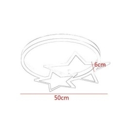 Star Flush Mount Plafondlamp Acryl Dubbele Sterren Lichtarmatuur