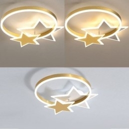 Star Flush Mount Plafondlamp Acryl Dubbele Sterren Lichtarmatuur