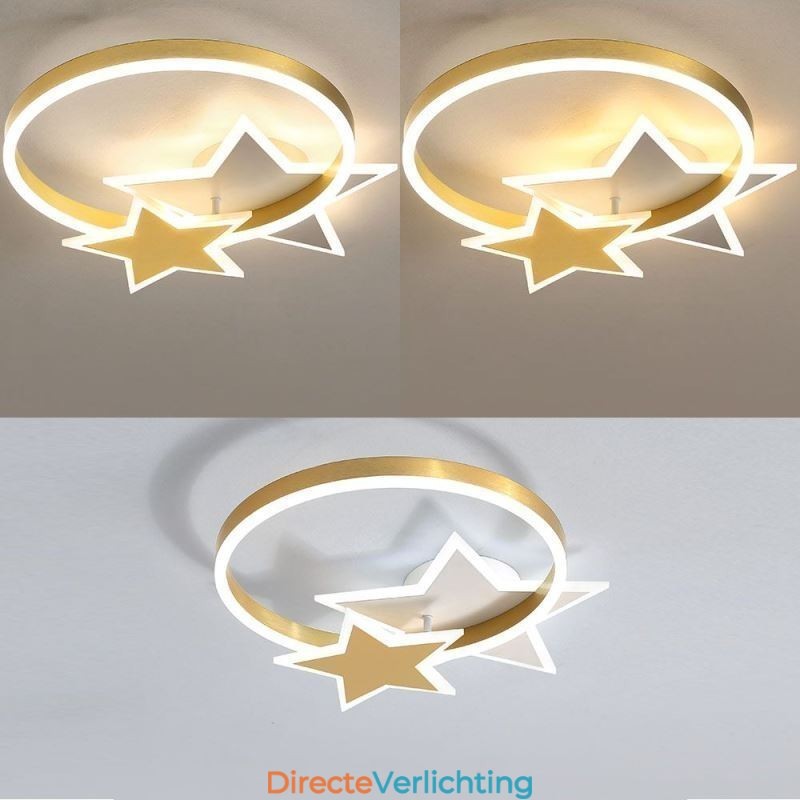 Star Flush Mount Plafondlamp Acryl Dubbele Sterren Lichtarmatuur
