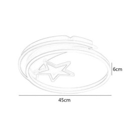 Moon Star Flush Mount Plafondlamp Goud Acryl Lampenarmatuur