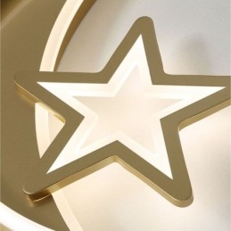 Moon Star Flush Mount Plafondlamp Goud Acryl Lampenarmatuur