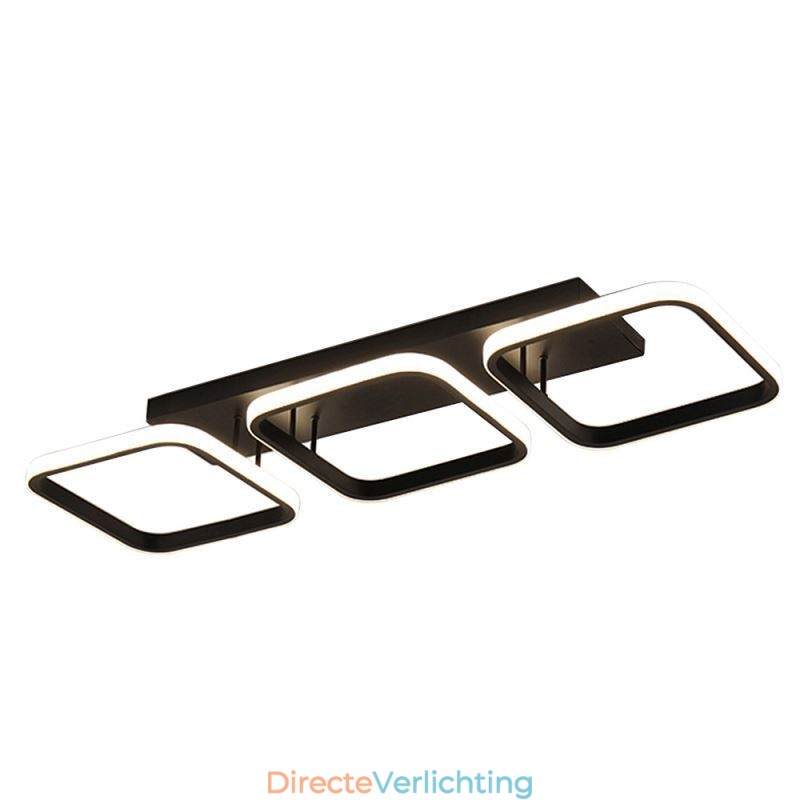 Moderne minimalistische plafondlamp met vierkant frame van acryl