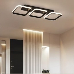 Moderne minimalistische plafondlamp met vierkant frame van acryl