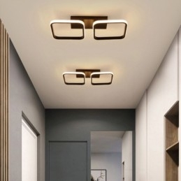Moderne minimalistische plafondlamp met vierkant frame van acryl