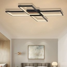 X-vormige plafondlamp van acryl in minimalistische inbouw