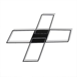X-vormige plafondlamp van acryl in minimalistische inbouw