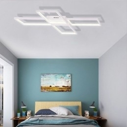 X-vormige plafondlamp van acryl in minimalistische inbouw
