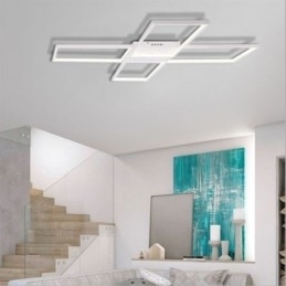 X-vormige plafondlamp van acryl in minimalistische inbouw