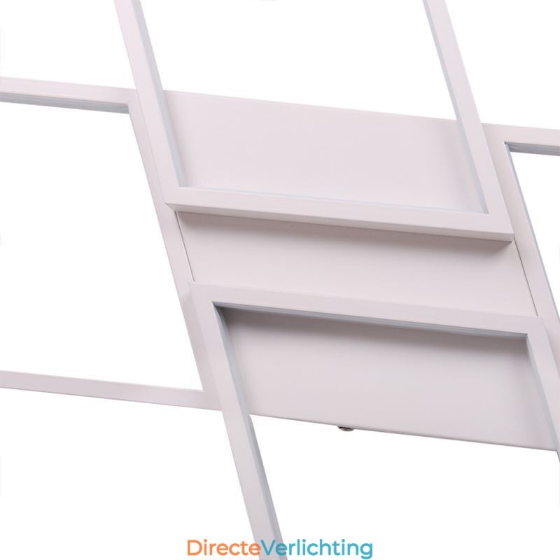 X-vormige plafondlamp van acryl in minimalistische inbouw