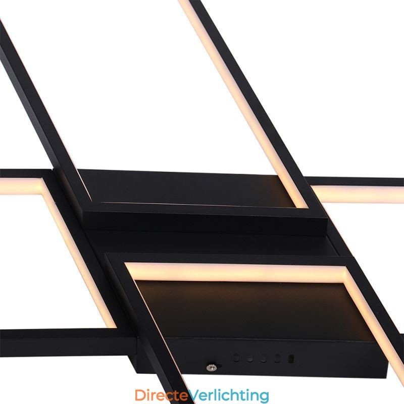 X-vormige plafondlamp van acryl in minimalistische inbouw