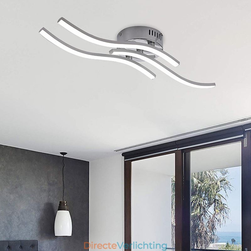 Moderne eenvoudige plafondlamp van acryl in de vorm van een golf