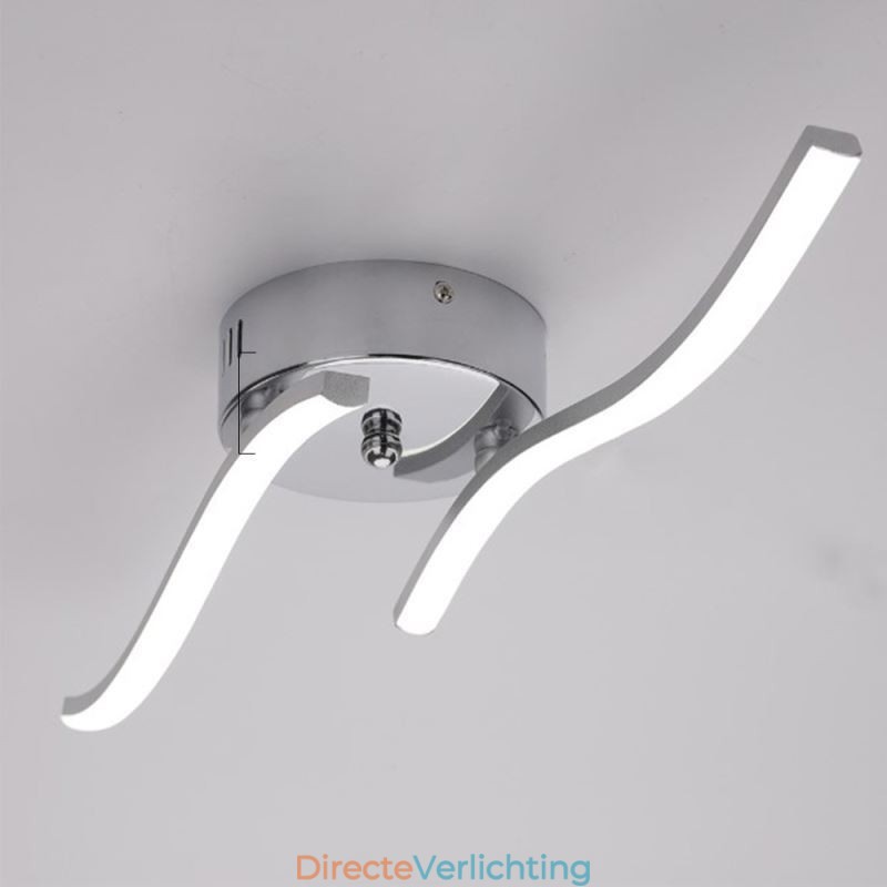 Moderne eenvoudige plafondlamp van acryl in de vorm van een golf