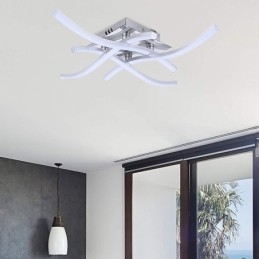 Moderne eenvoudige plafondlamp van acryl met 4 lampen in de vorm van een golf