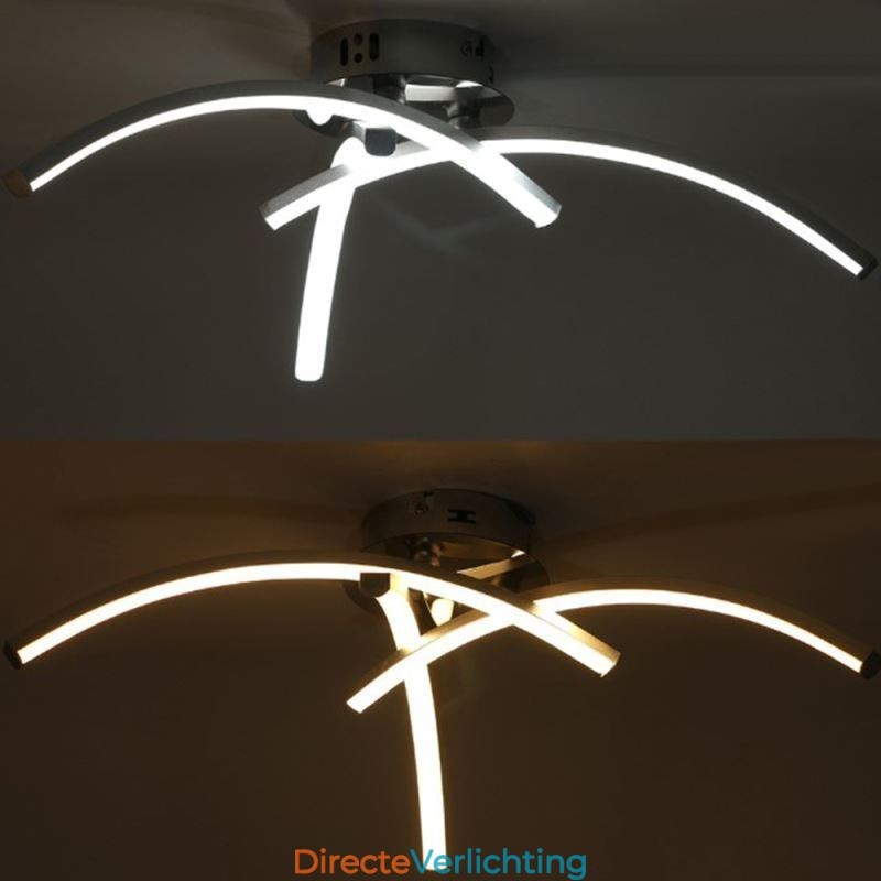 Eenvoudige plafondlamp in boogvorm van acryl met kruis