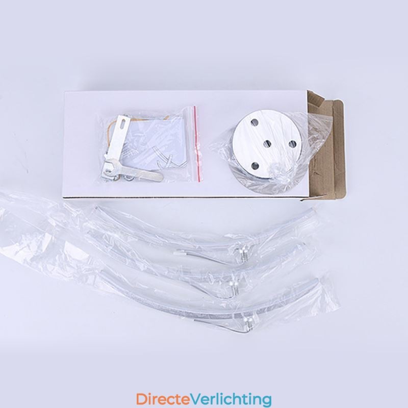 Eenvoudige plafondlamp in boogvorm van acryl met kruis