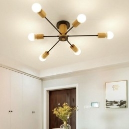 Moderne Magic Beans Flush Mount kroonluchter met houten takken