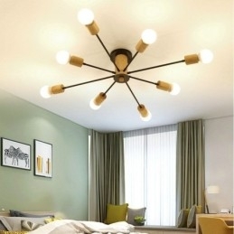 Moderne Magic Beans Flush Mount kroonluchter met houten takken