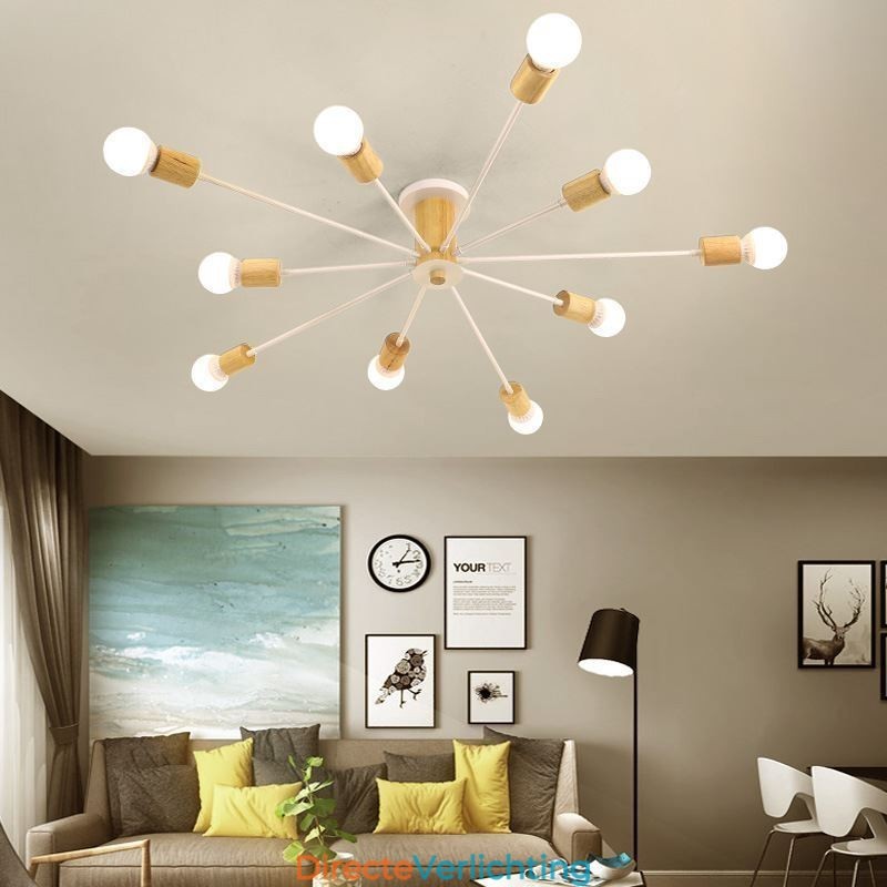 Moderne Magic Beans Flush Mount kroonluchter met houten takken