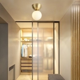 Nordic Brass Mini Flush Mount Plafondlamp Foyer Verlichting