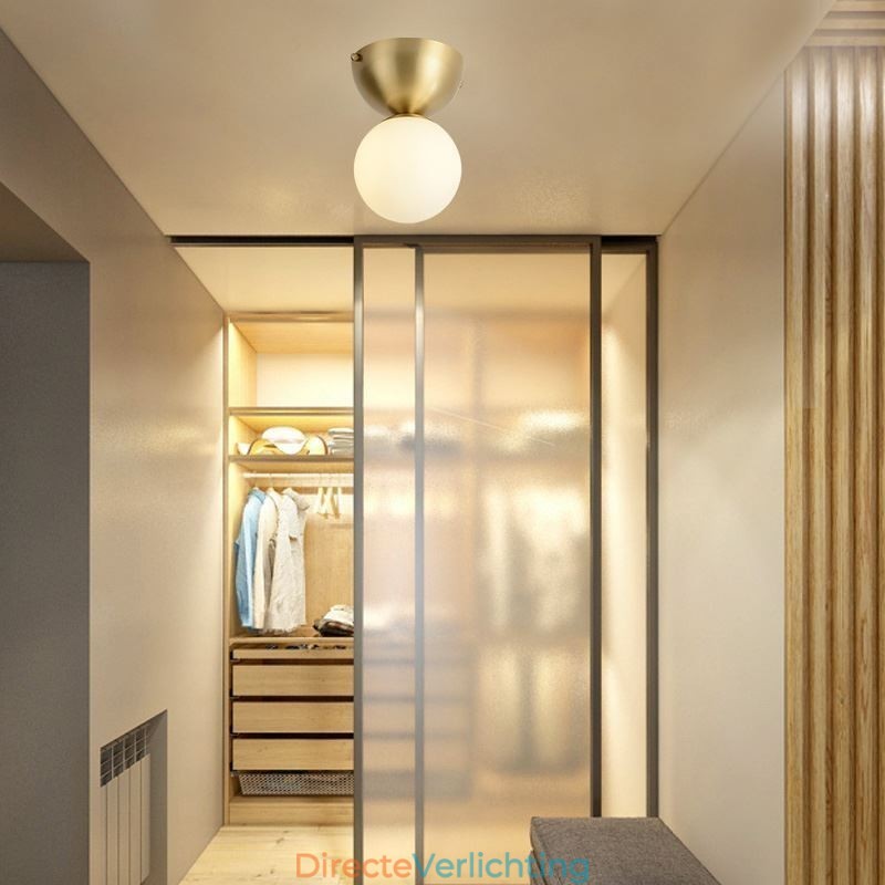 Nordic Brass Mini Flush Mount Plafondlamp Foyer Verlichting