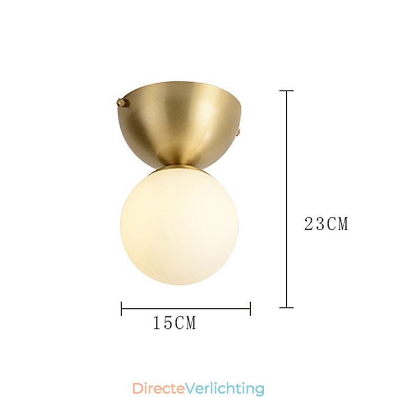 Nordic Brass Mini Flush Mount Plafondlamp Foyer Verlichting
