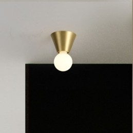 Nordic Brass Mini plafondlamp met inbouwmontage