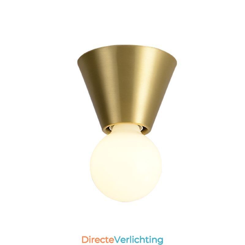 Nordic Brass Mini plafondlamp met inbouwmontage