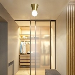 Nordic Brass Mini plafondlamp met inbouwmontage