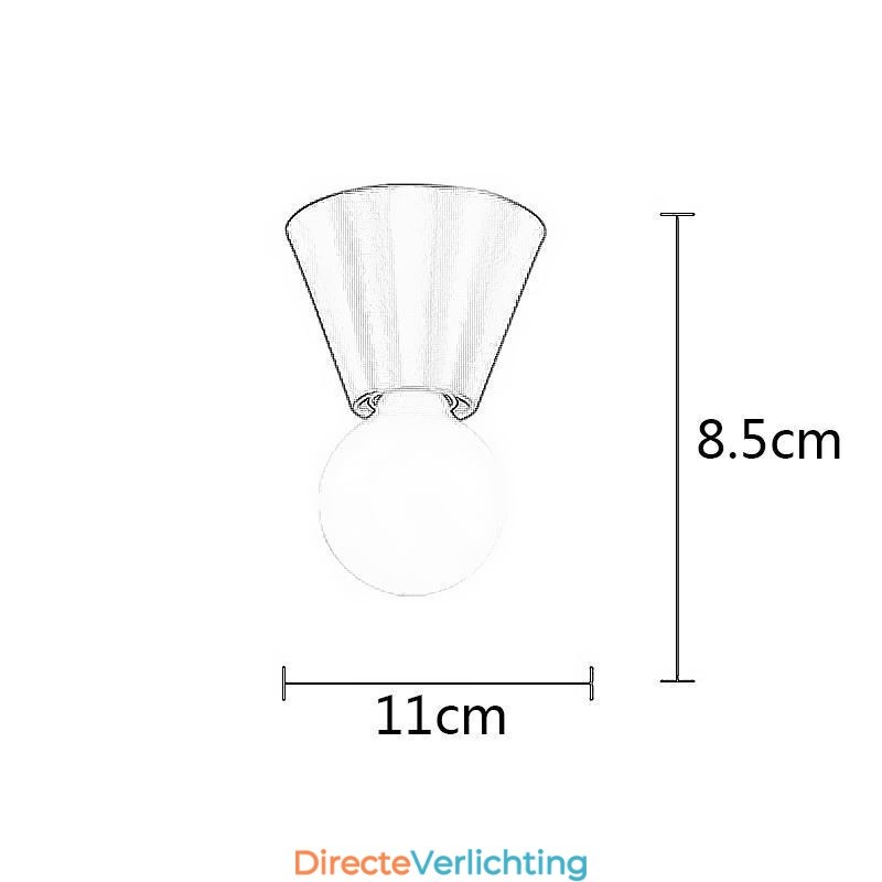 Nordic Brass Mini plafondlamp met inbouwmontage