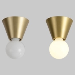 Nordic Brass Mini plafondlamp met inbouwmontage