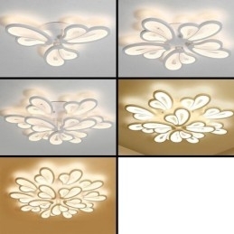 Moderne eenvoudige plafondlamp in de vorm van een bloemblaadje van acryl