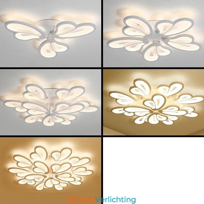 Moderne eenvoudige plafondlamp in de vorm van een bloemblaadje van acryl
