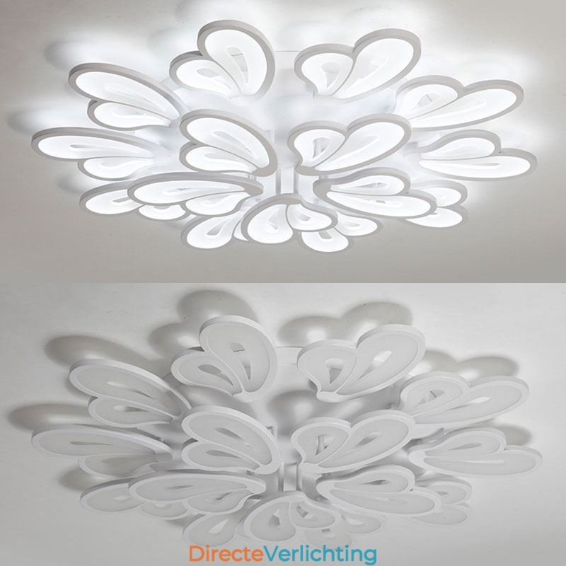 Moderne eenvoudige plafondlamp in de vorm van een bloemblaadje van acryl