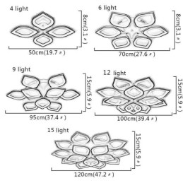 Moderne eenvoudige plafondlamp van acryl met bloemblaadjes